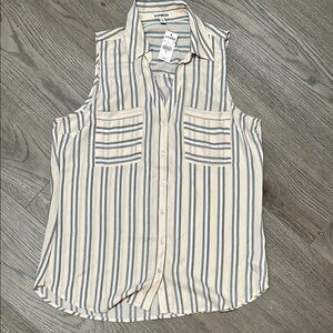 Express Striped Sleeveless Blouse
